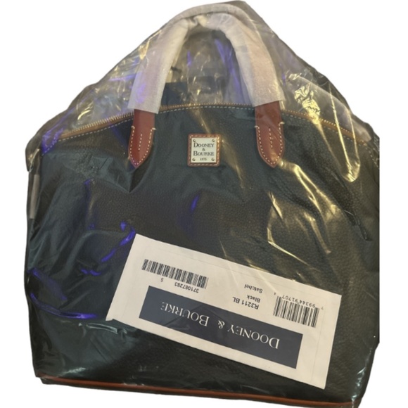 Dooney and Bourke pebbled leather black satchel from D&B Store. - Picture 2 of 5